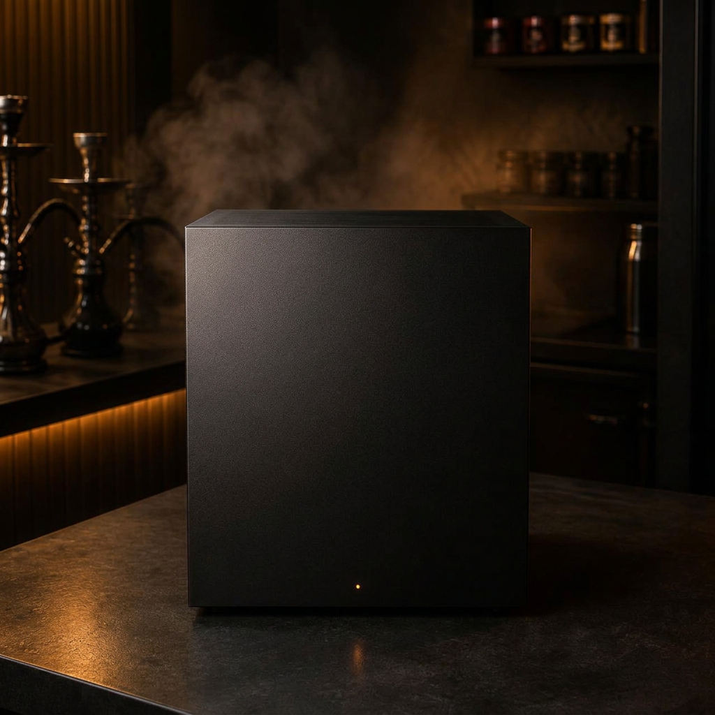 BlackBox — фронтальный вид в интерьере кальянной